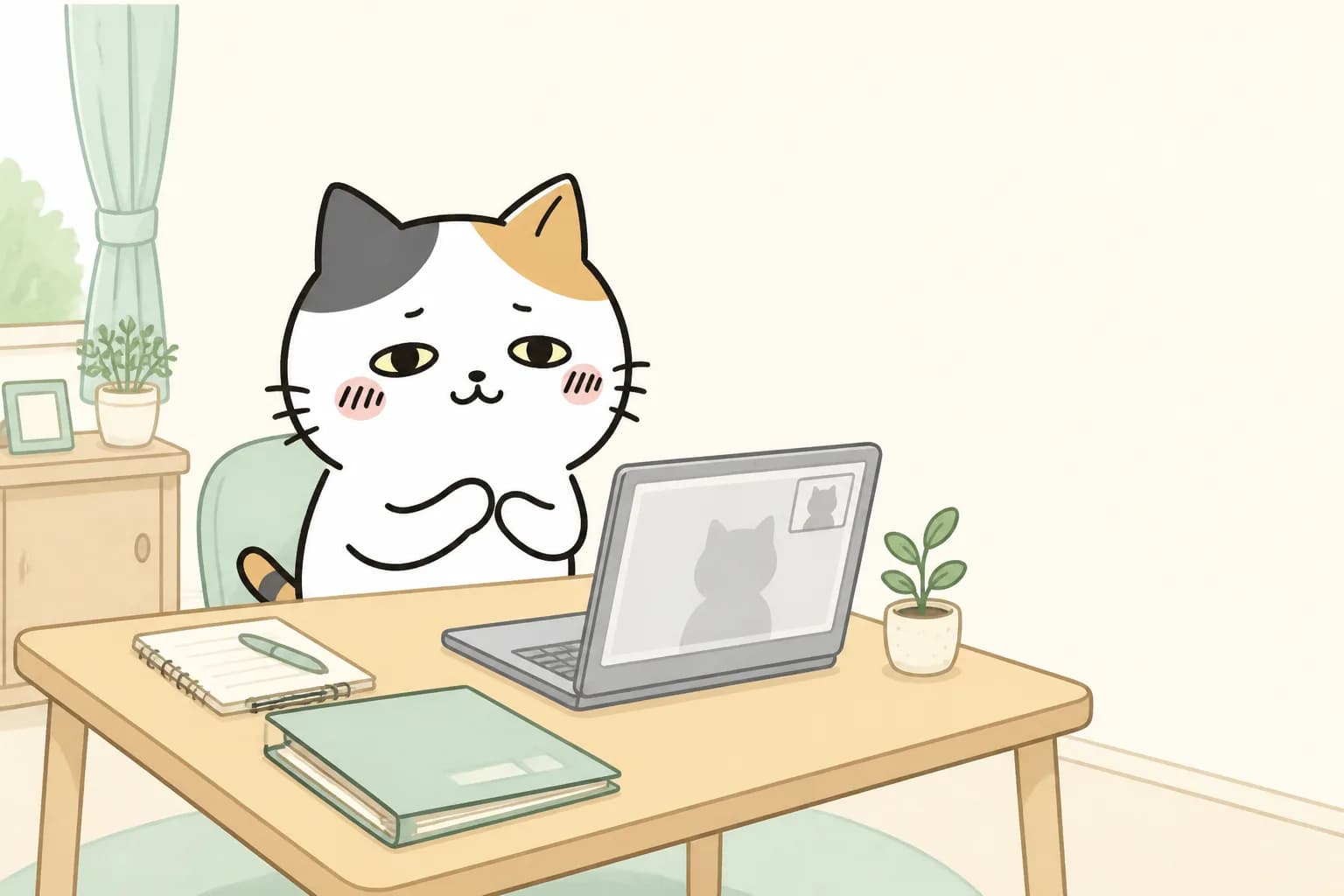 WEB面談の準備をする相談スペースのイメージ